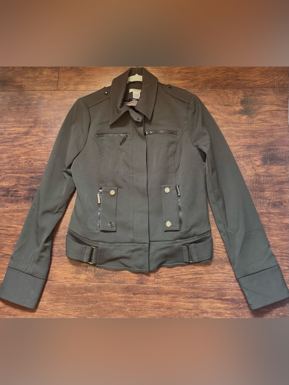 Vertigo Paris Women’s Dark Green Military-Style, Sz 8. NWOT